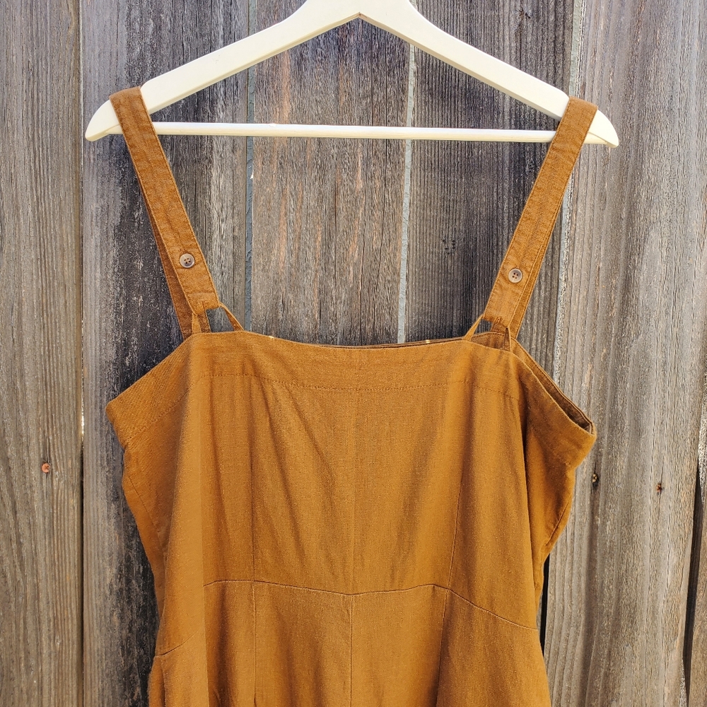Happy × Nature Kate Hudson Linen Shorts Jumpsuit Overall Romper - Picture 5 of 9